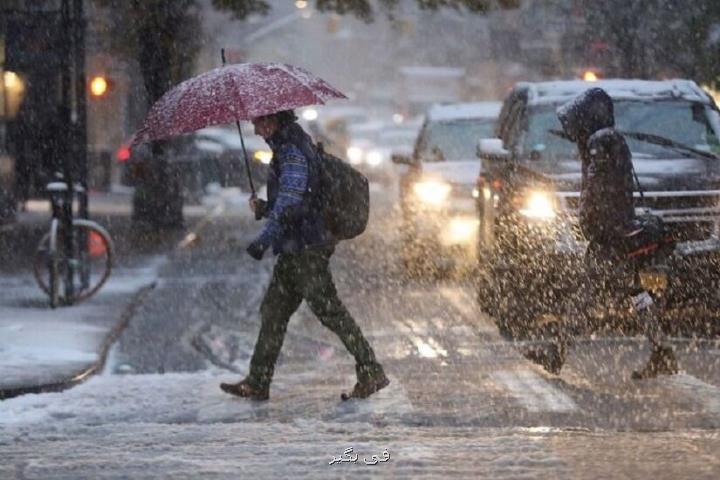 بارش برف و باران در ۱۵ استان